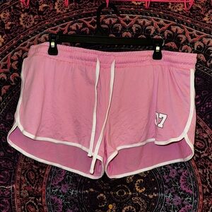 Harper&Ivy Pink Athletic Shorts with Drawstring Waist